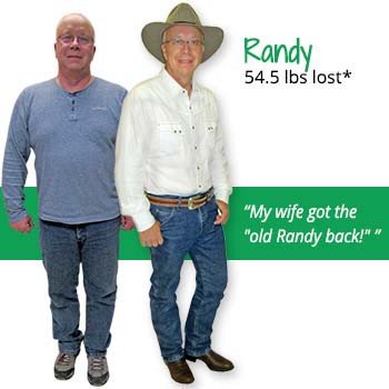Randy's weight loss testimonal image