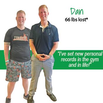 Dan's weight loss testimonal image