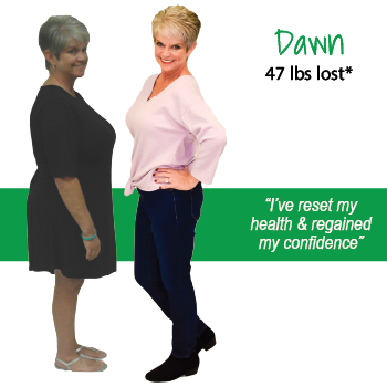 Dawn's weight loss testimonal image