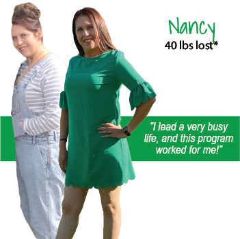 Nancy's weight loss testimonal image