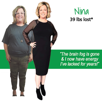 Nina's weight loss testimonal image