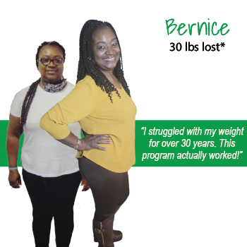Bernice's weight loss testimonal image