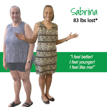 Sabrina's weight loss testimonal image