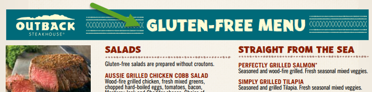 Gluten Free Smart Options for Outback
